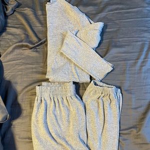 J lux label grey sweat suit